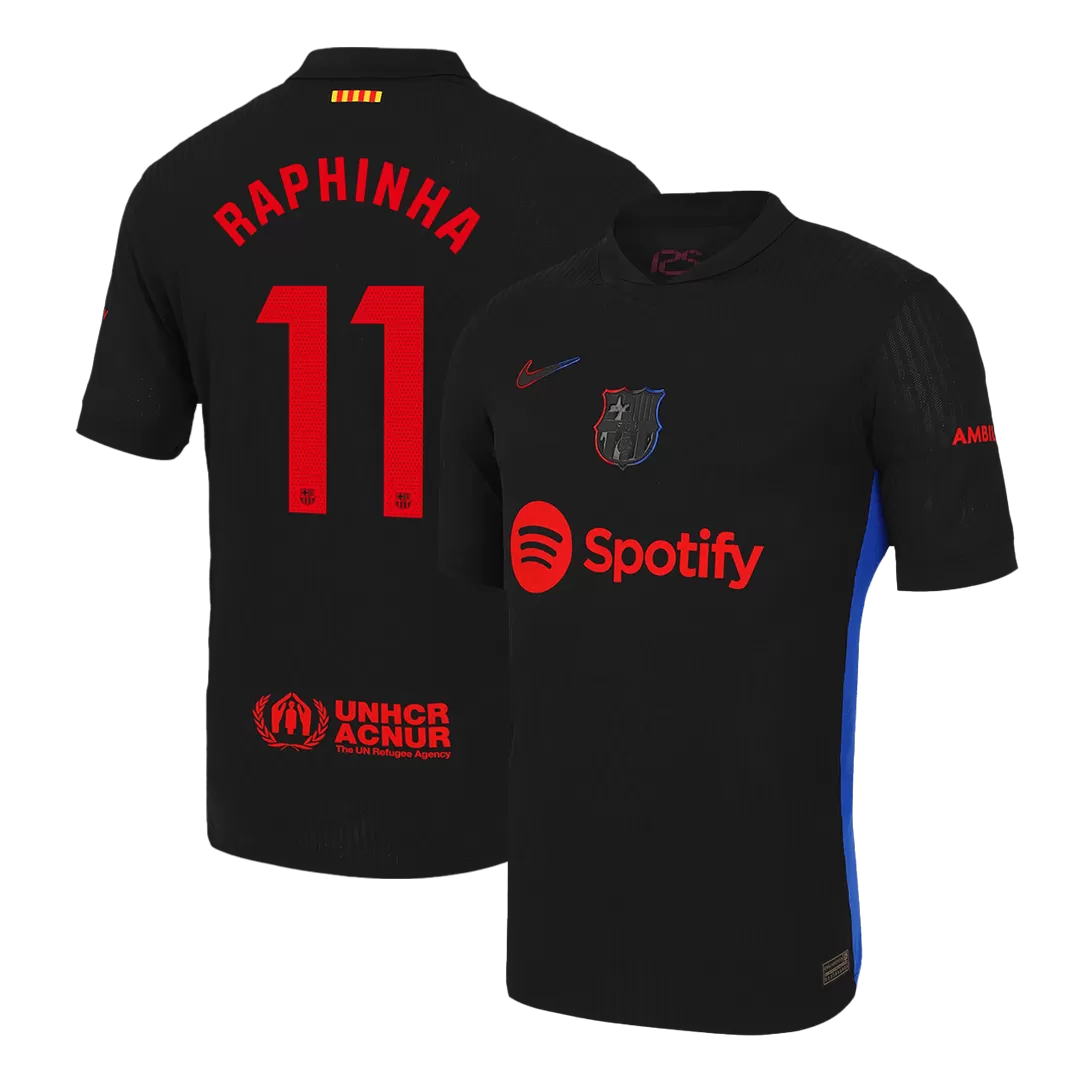 RAPHINHA #11 Barcelona Away Authentic Soccer Jersey