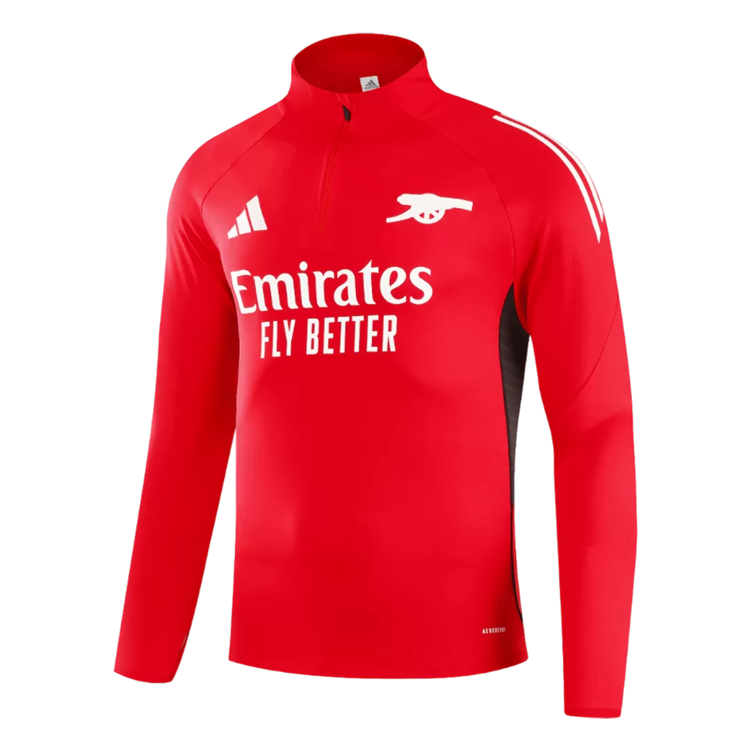 Arsenal 1/4 Zip Tracksuit 2025/26 Kids Red - Image 4