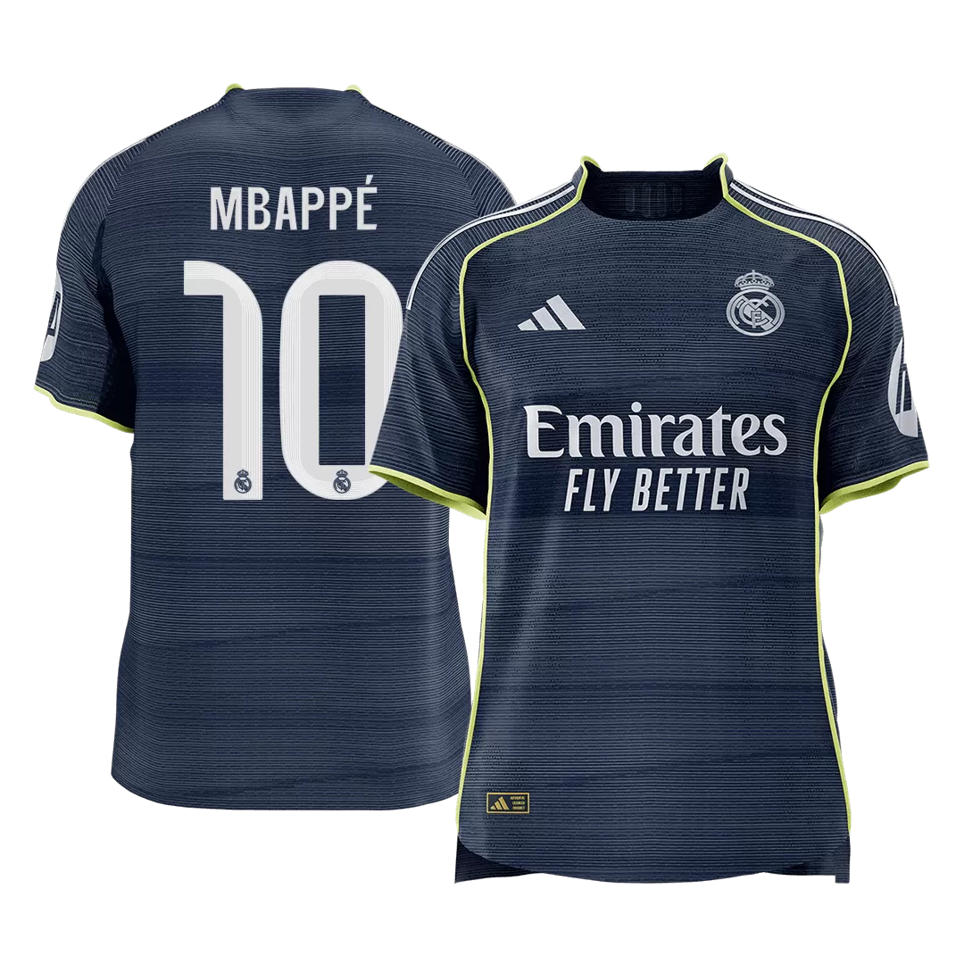 MBAPPÉ #10 Real Madrid Away Authentic Soccer Jersey 2025/26