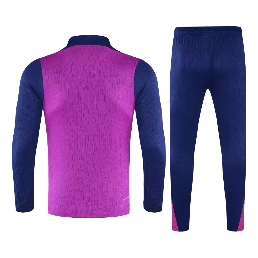 Barcelona 1/4 Zip Tracksuit 2025/26 Purple - Image 2