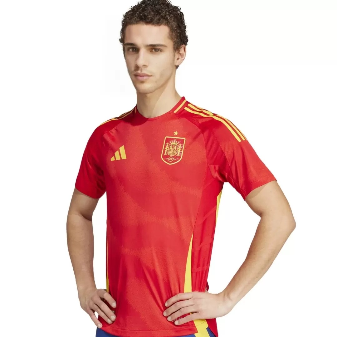 Spain Home Authentic Soccer Jersey EURO - Image 3