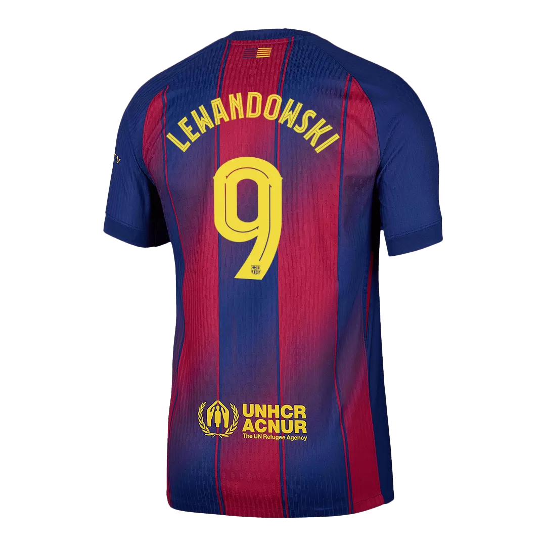 LEWANDOWSKI #9 Barcelona Home Authentic Soccer Jersey 2025/26 - UCL - Image 3