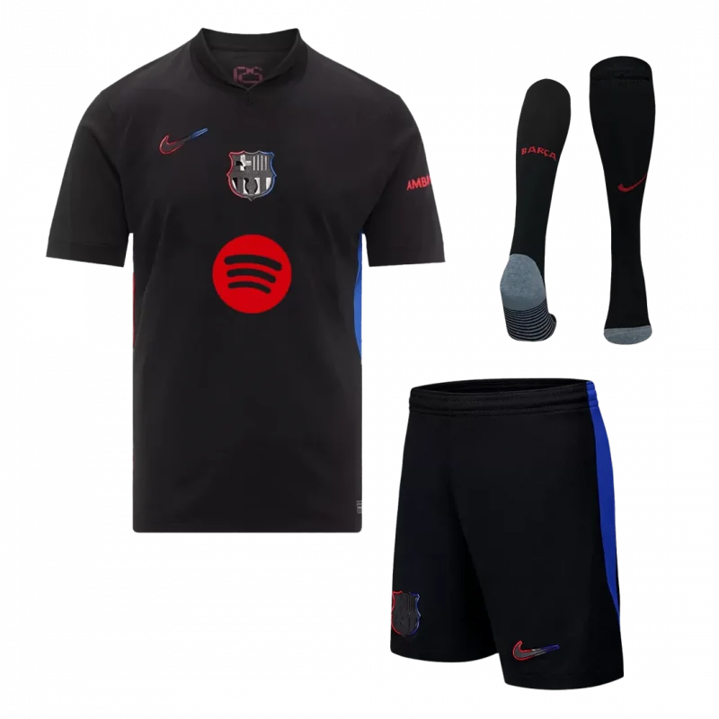 Barcelona Away Jerseys Full Kit - Spotify Logo Without Text