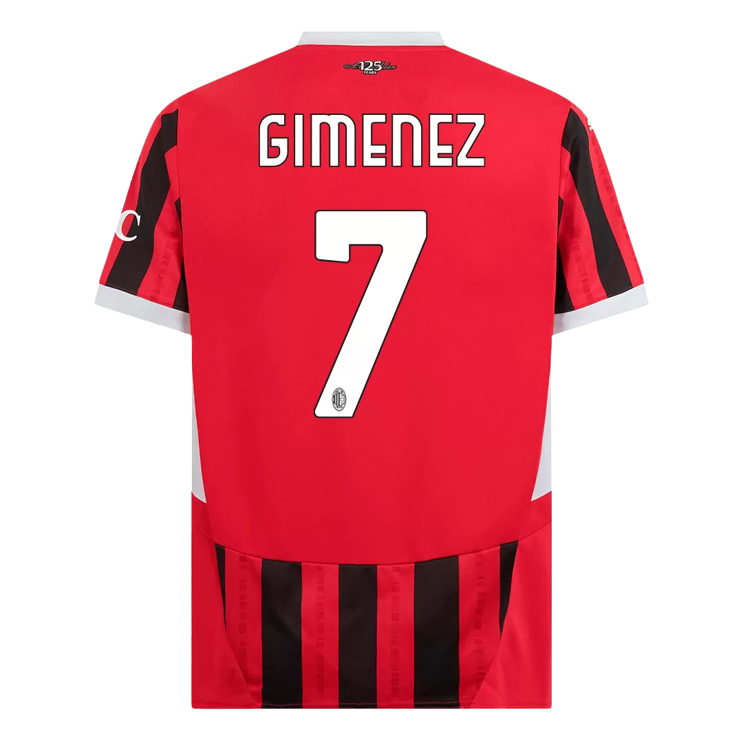 GIMENEZ #7 AC Milan Home Soccer Jersey - Image 3