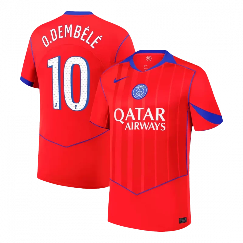 O.DEMBÉLÉ #10 PSG Third Away Soccer Jersey 2025/26