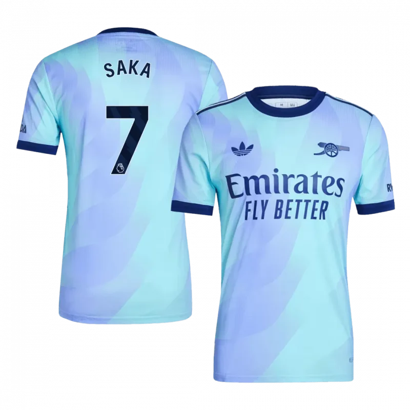 SAKA #7 Arsenal Third Away Authentic Soccer Jersey