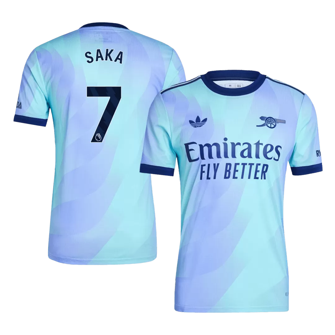 SAKA #7 Arsenal Third Away Authentic Soccer Jersey