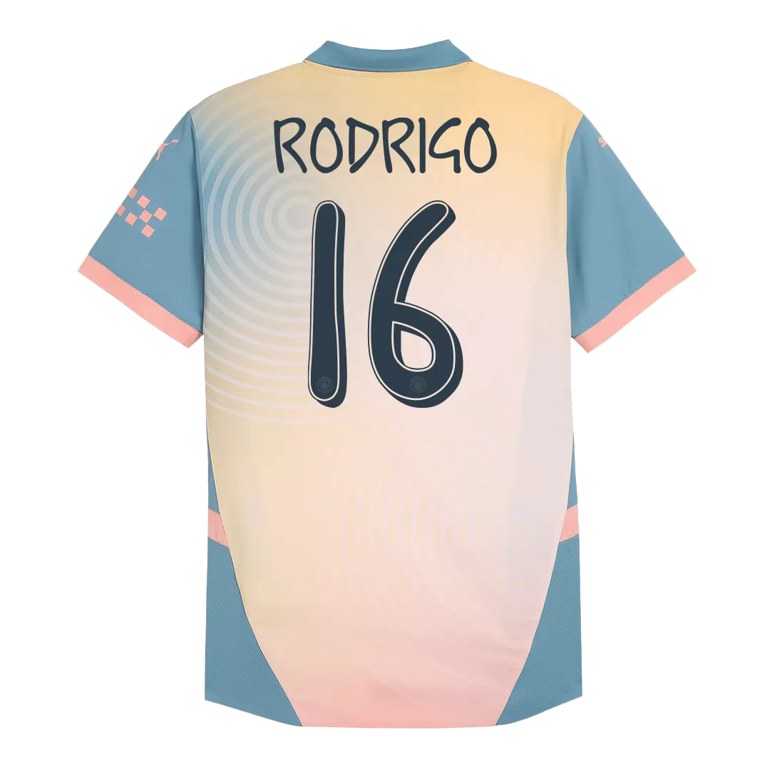 RODRIGO #16 Manchester City Fourth Away Authentic Soccer Jersey- Definitely City (UCL) - Image 3