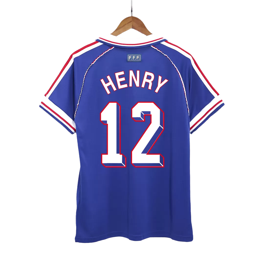 Vintage Soccer Jersey HENRY #12 France Home 1998