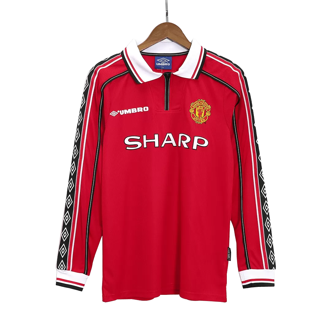 Vintage Soccer Jersey Manchester United Home Long Sleeve 1998/99 - Image 3