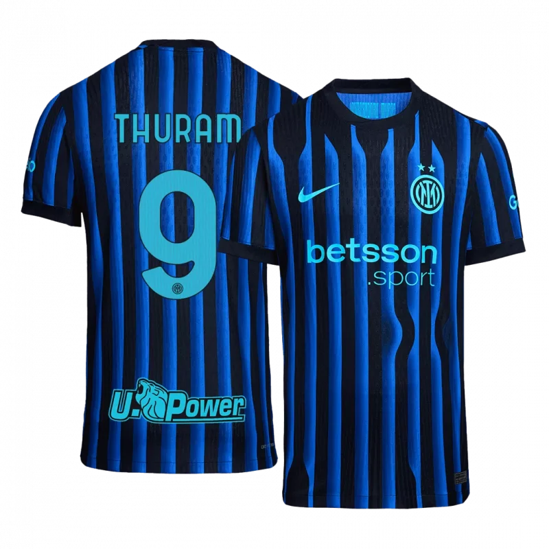 THURAM #9 Inter Milan Home Authentic Soccer Jersey 2025/26