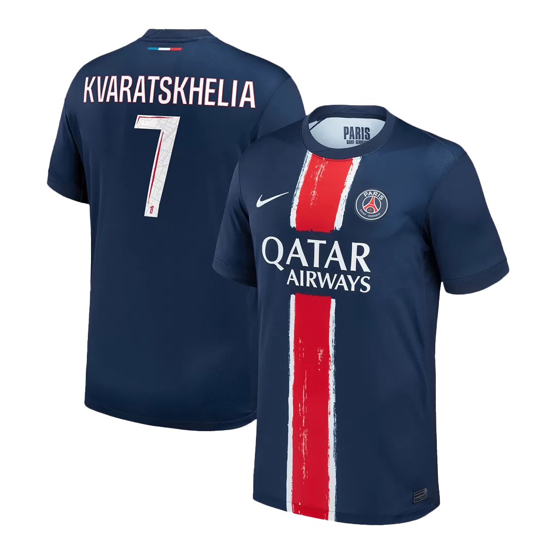 KVARATSKHELIA #7 PSG Home Soccer Jersey