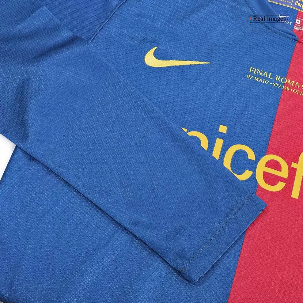 Vintage Soccer Shirts Barcelona Home Long Sleeve 2008/09 - UCL Final - Image 7