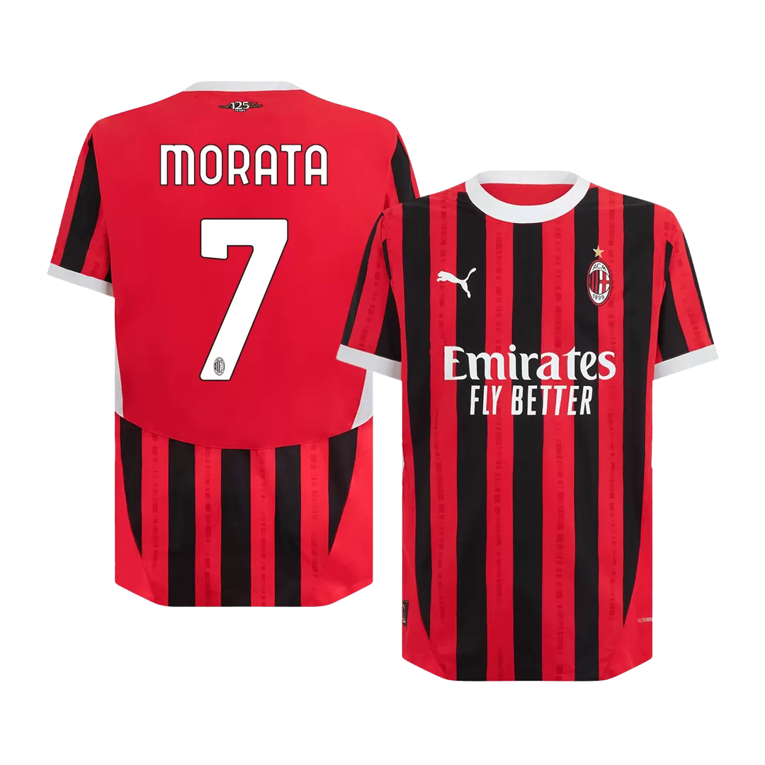 MORATA #7 AC Milan Home Authentic Soccer Jersey