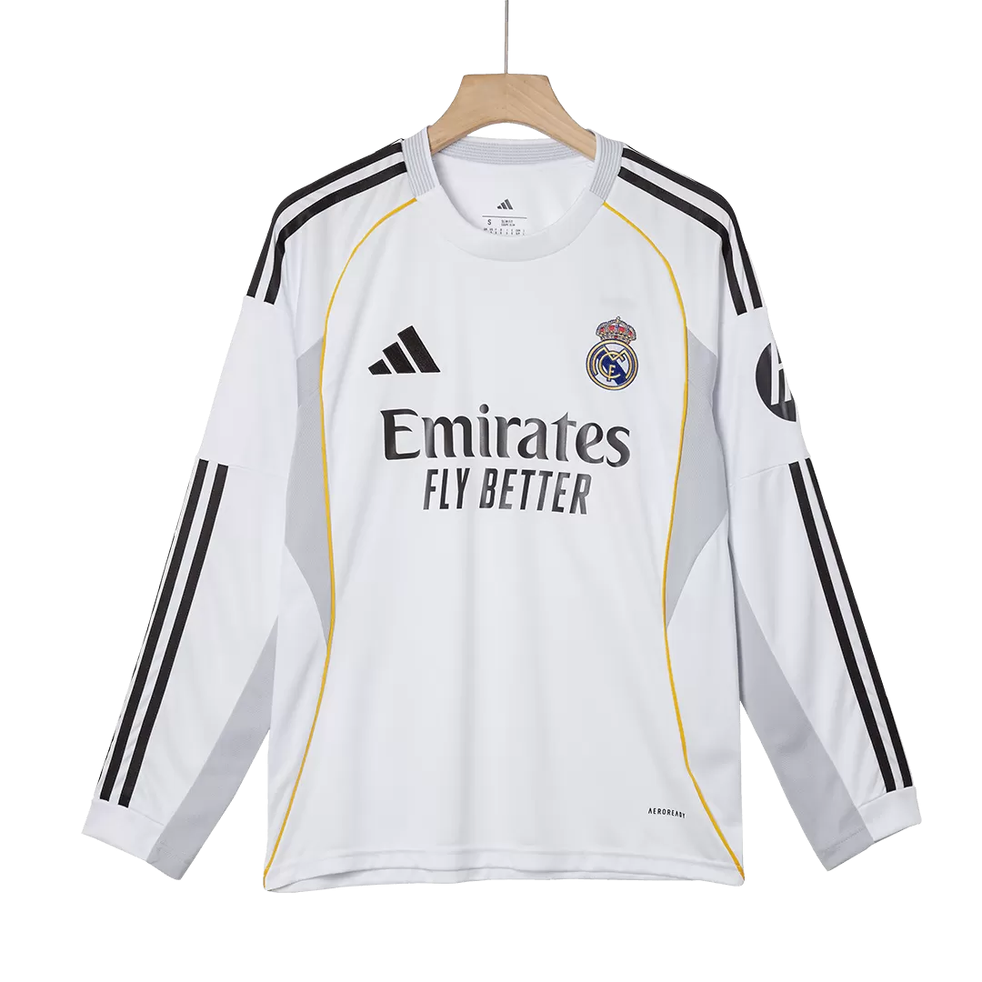 Real Madrid Home Long Sleeve Jersey 2025/26 - Image 5
