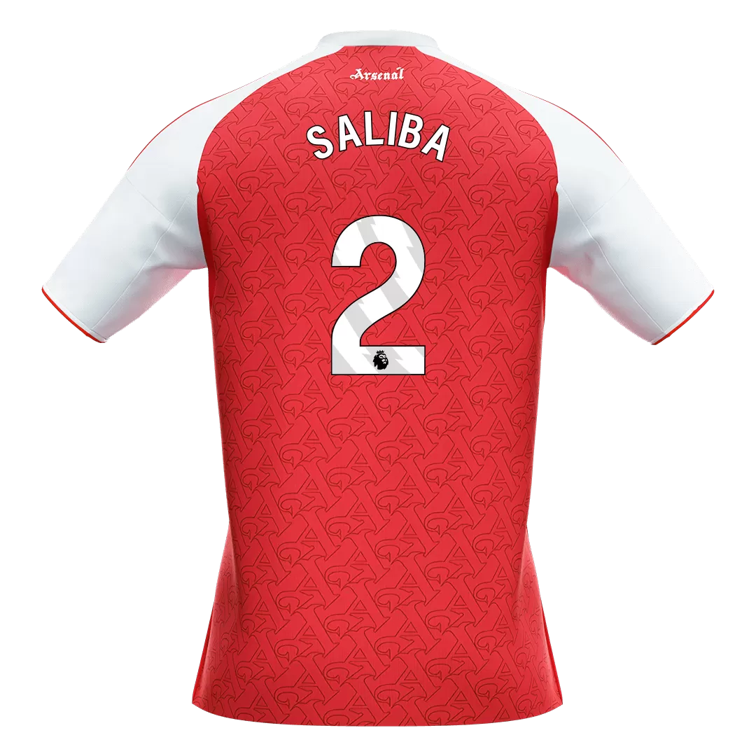 SALIBA #2 Arsenal Home Soccer Jersey 2025/26 - Image 2