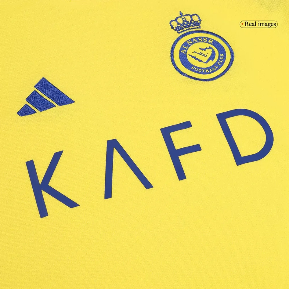 RONALDO #7 Al Nassr Home Kids Soccer Jerseys Kit - Image 11