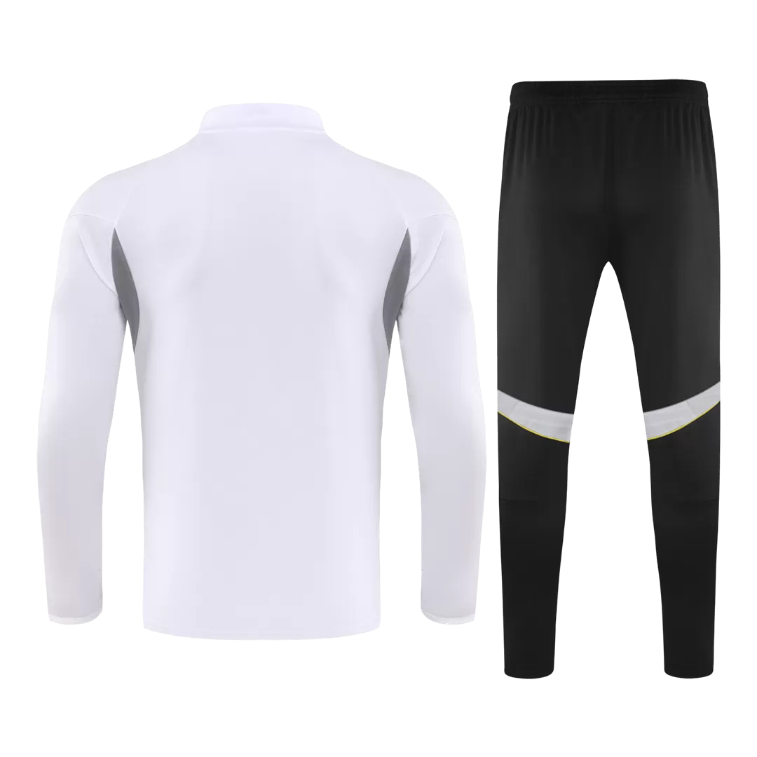 Real Madrid 1/4 Zip Tracksuit 2025/26 Kids White - Image 2