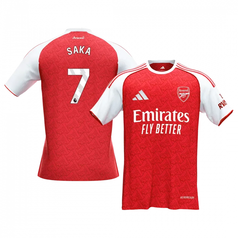 SAKA #7 Arsenal Home Soccer Jersey 2025/26