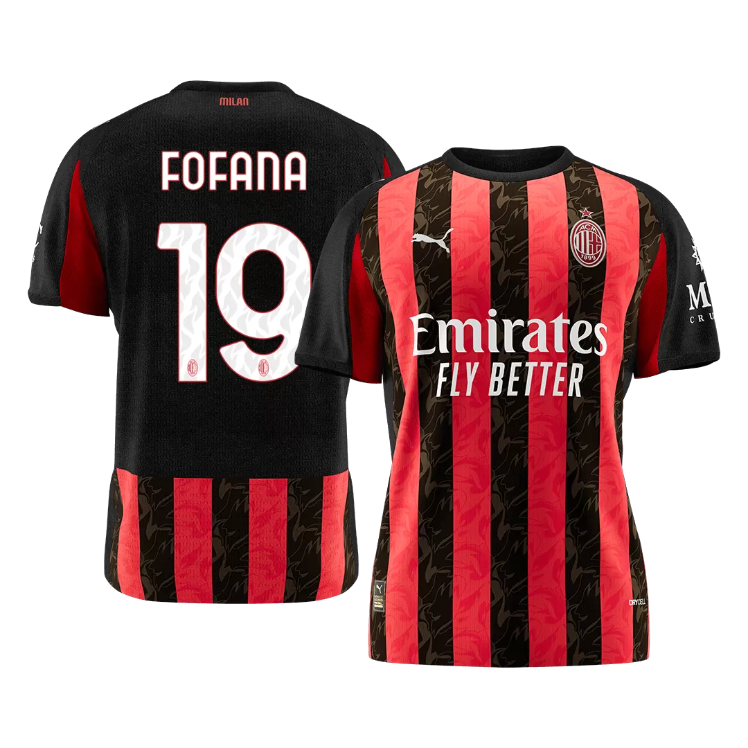 FOFANA #19 AC Milan Home Soccer Jersey 2025/26