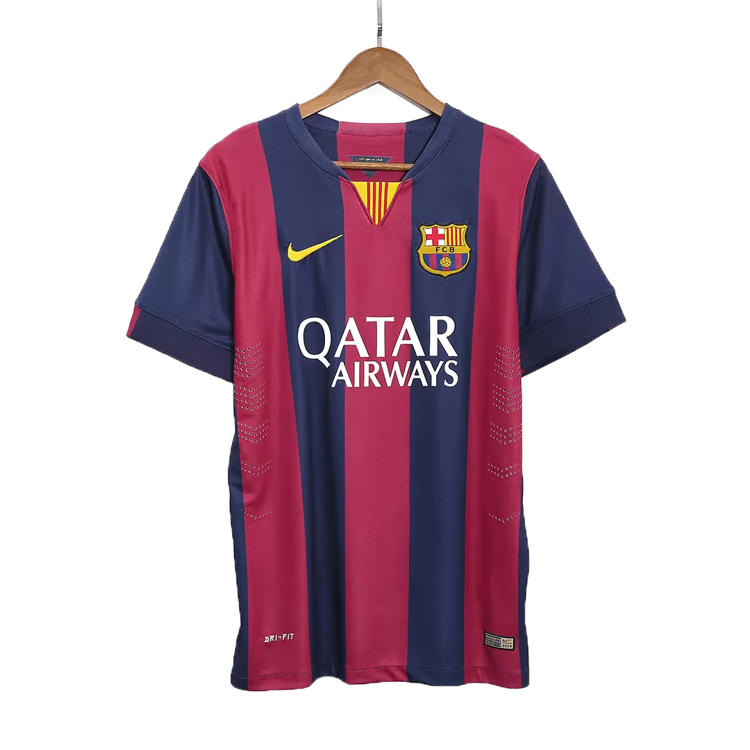 Vintage Soccer Jersey SUÁREZ #9 Barcelona Home 2014/15 - Image 2