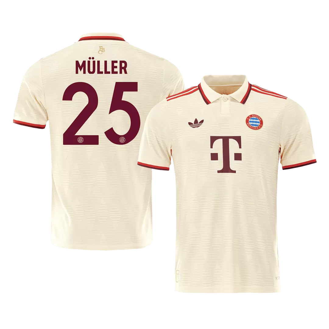 MÜLLER #25 Bayern Munich Third Away Authentic Soccer Jersey - UCL