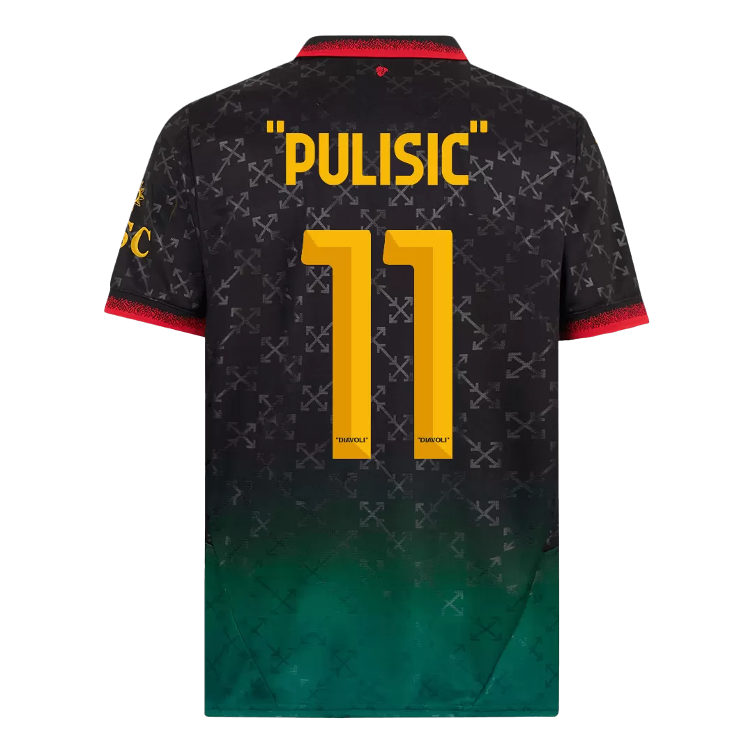 "PULISIC" #11 AC Milan Fourth Away Soccer Jersey - Image 3