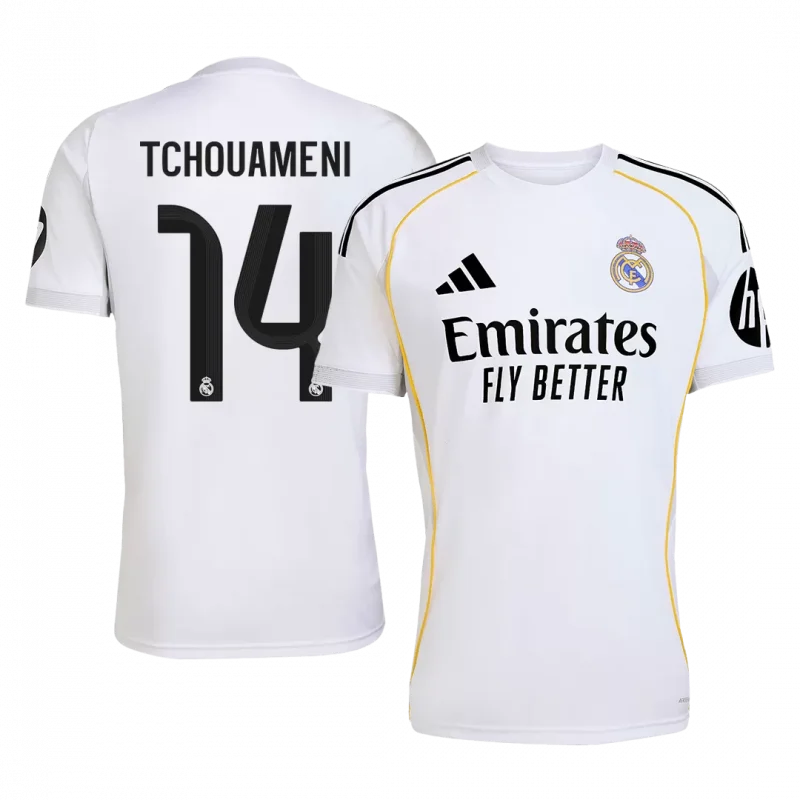 TCHOUAMENI #14 Real Madrid Home Soccer Jersey 2025/26