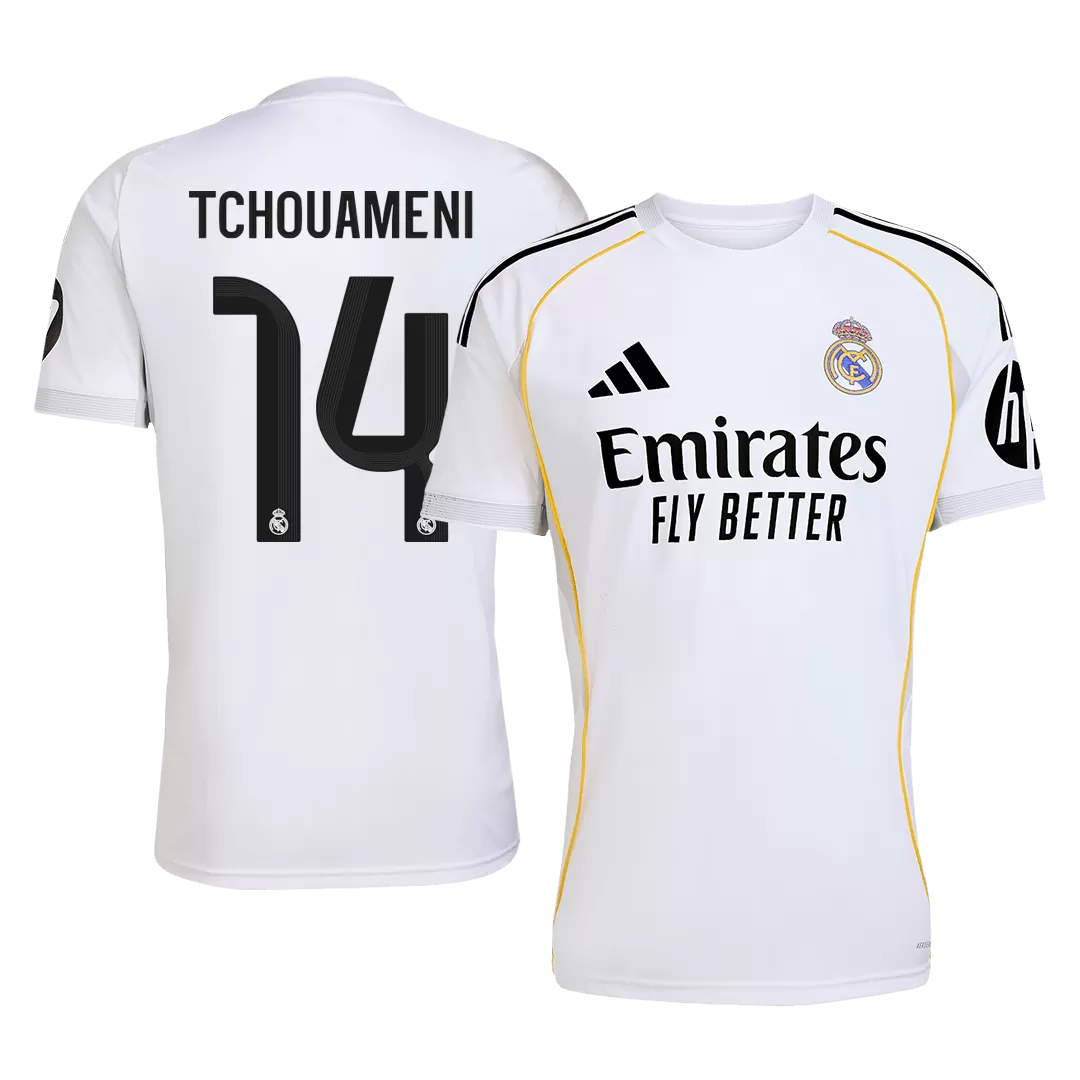 TCHOUAMENI #14 Real Madrid Home Soccer Jersey 2025/26