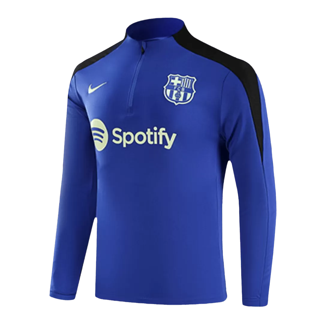 Barcelona 1/4 Zip Tracksuit Blue - Image 2