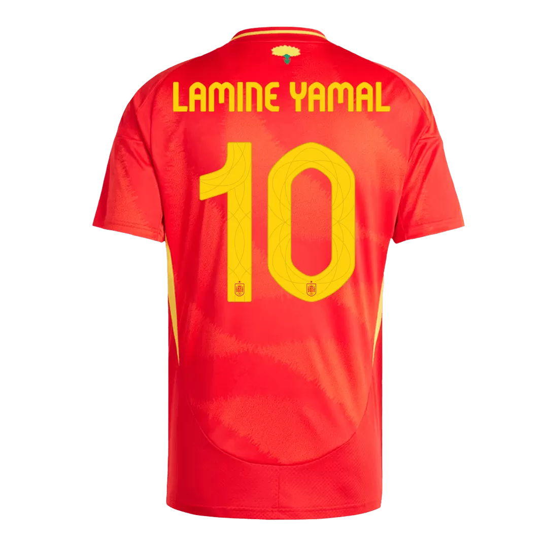 LAMINE YAMAL #10 Spain Home Soccer Jersey EURO - Image 3