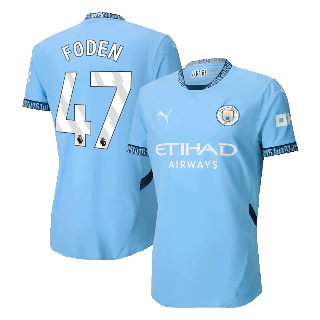 FODEN #47 Manchester City Home Authentic Soccer Jersey
