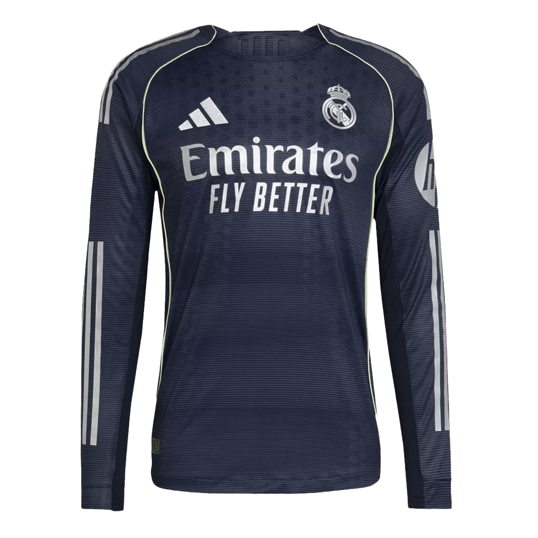 Player Version Real Madrid Away Long Sleeve Soccer Jersey 2025/26
