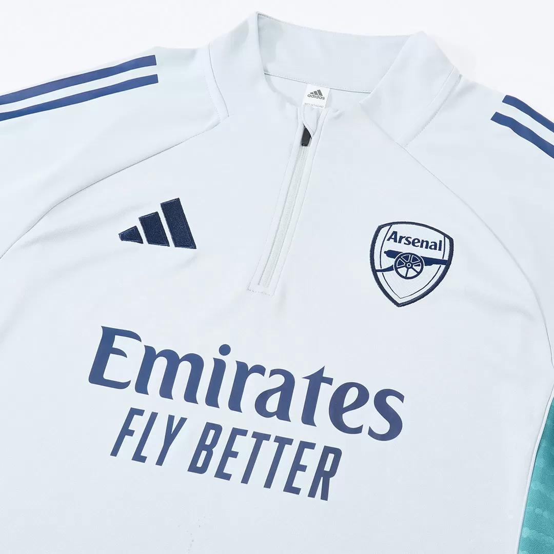 Arsenal 1/4 Zip Tracksuit 2025/26 White - Image 5
