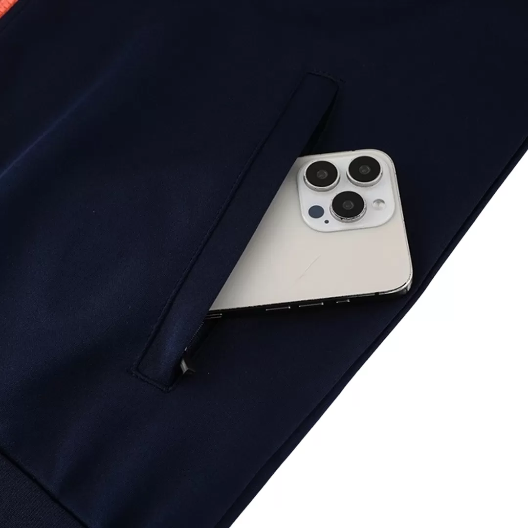 Barcelona Jacket Tracksuit 2025/26 Navy&Orange - Image 10