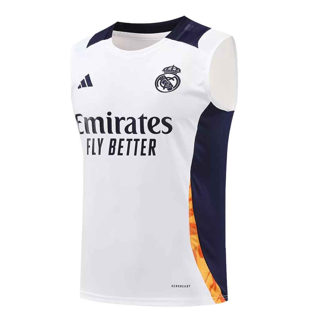 Real Madrid Pre-Match Sleeveless Top White - Image 2