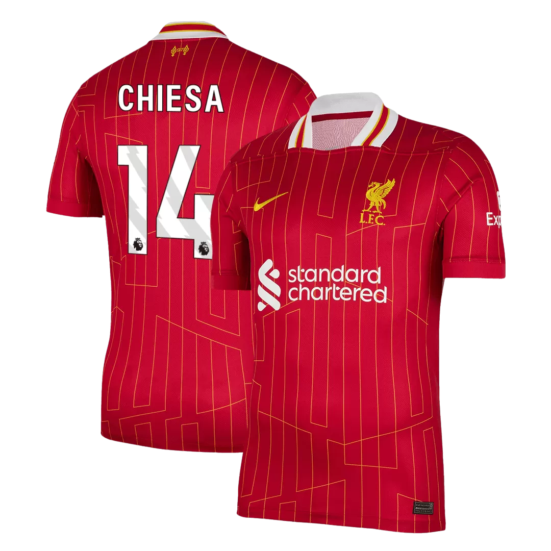 CHIESA #14 Liverpool Home Soccer Jersey
