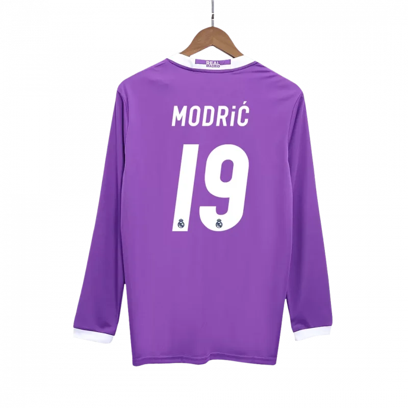 Vintage Soccer Jersey MODRIĆ #19 Real Madrid Away Long Sleeve 2016/17