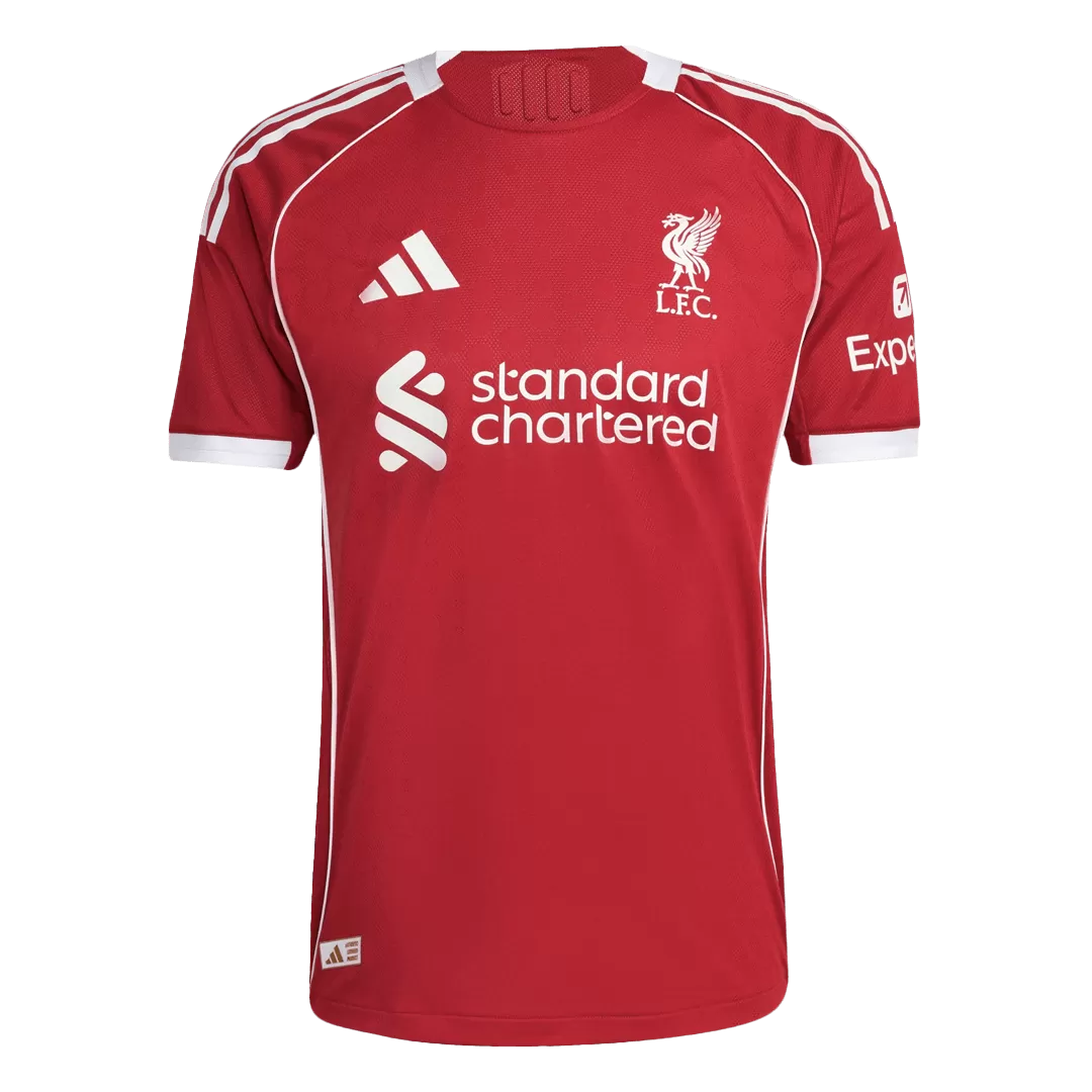 M.SALAH #11 Liverpool Home Authentic Soccer Jersey 2025/26 - Image 2