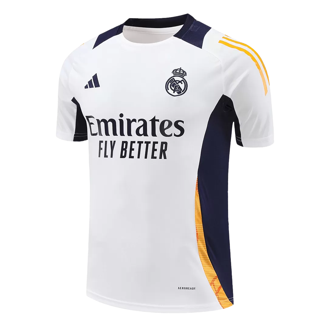 Real Madrid Pre-Match Soccer Jersey White - Image 2