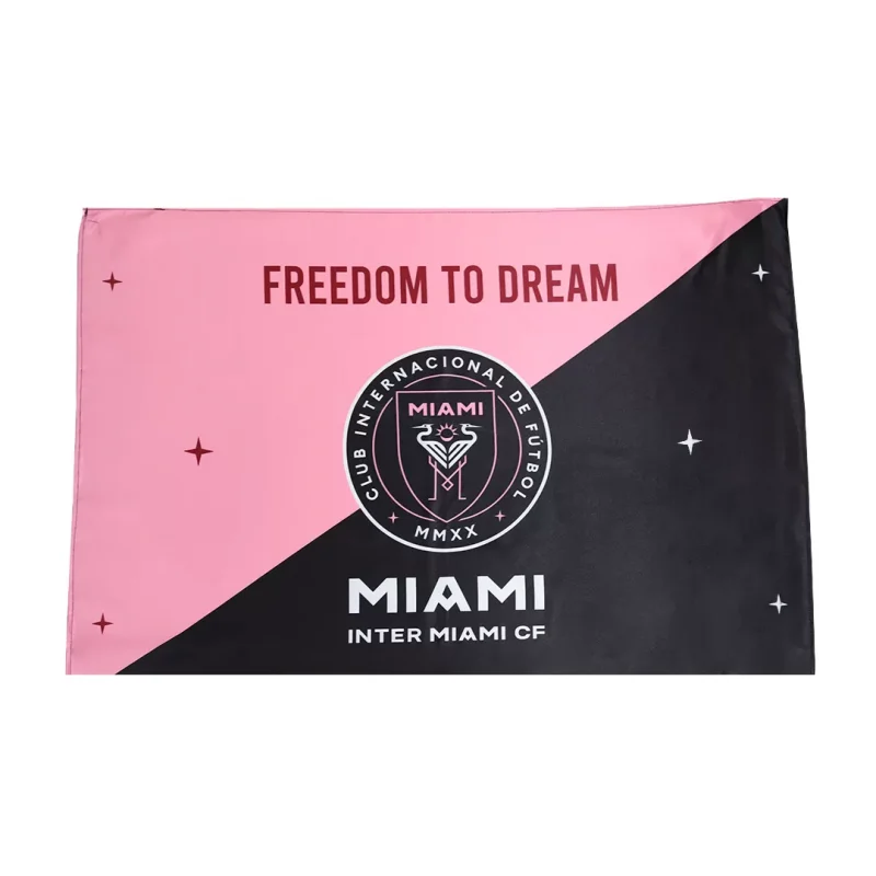 Inter Miami CF Soccer Flag Pink&Black