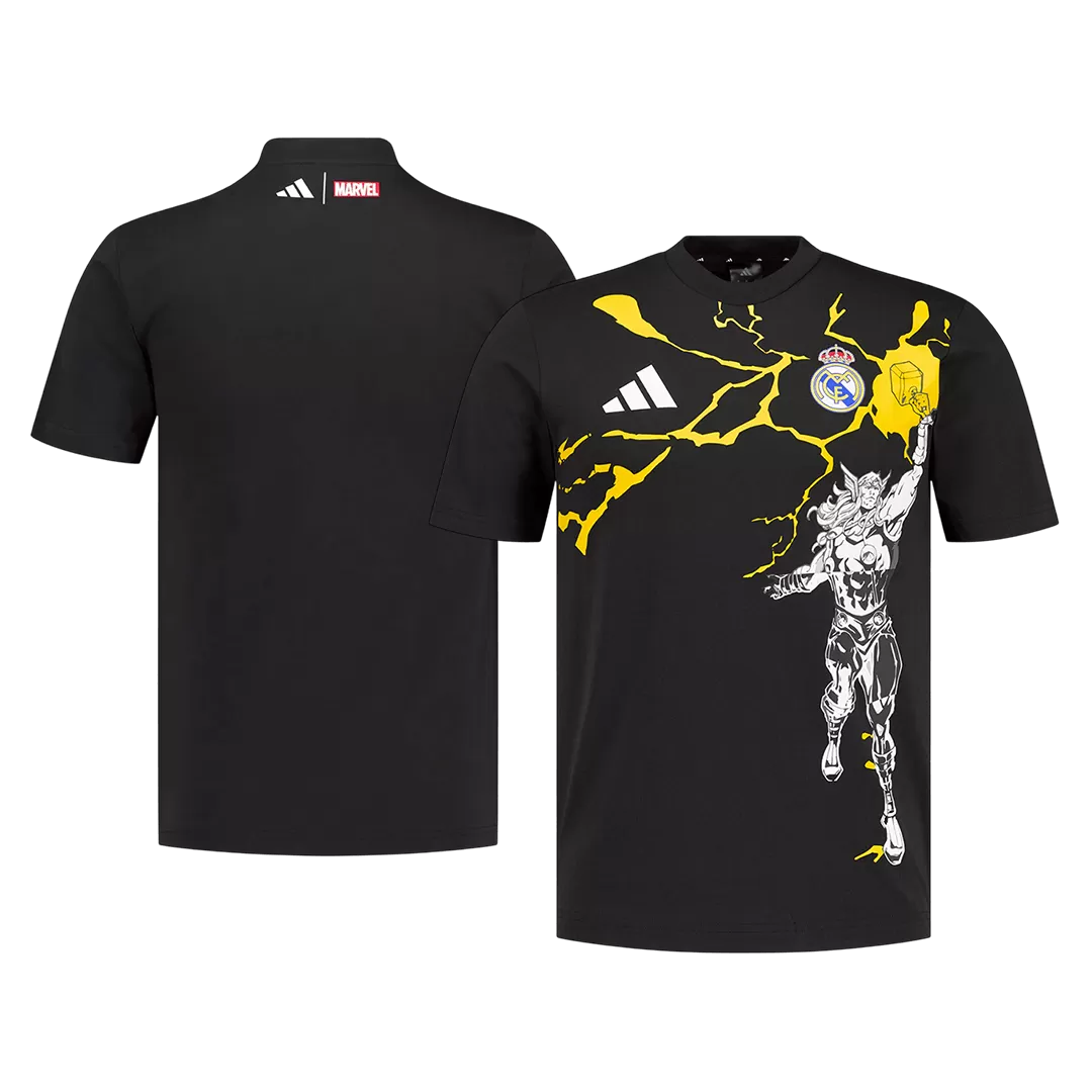 Real Madrid X Marvel Soccer Jersey 2025/26 Black - Image 3