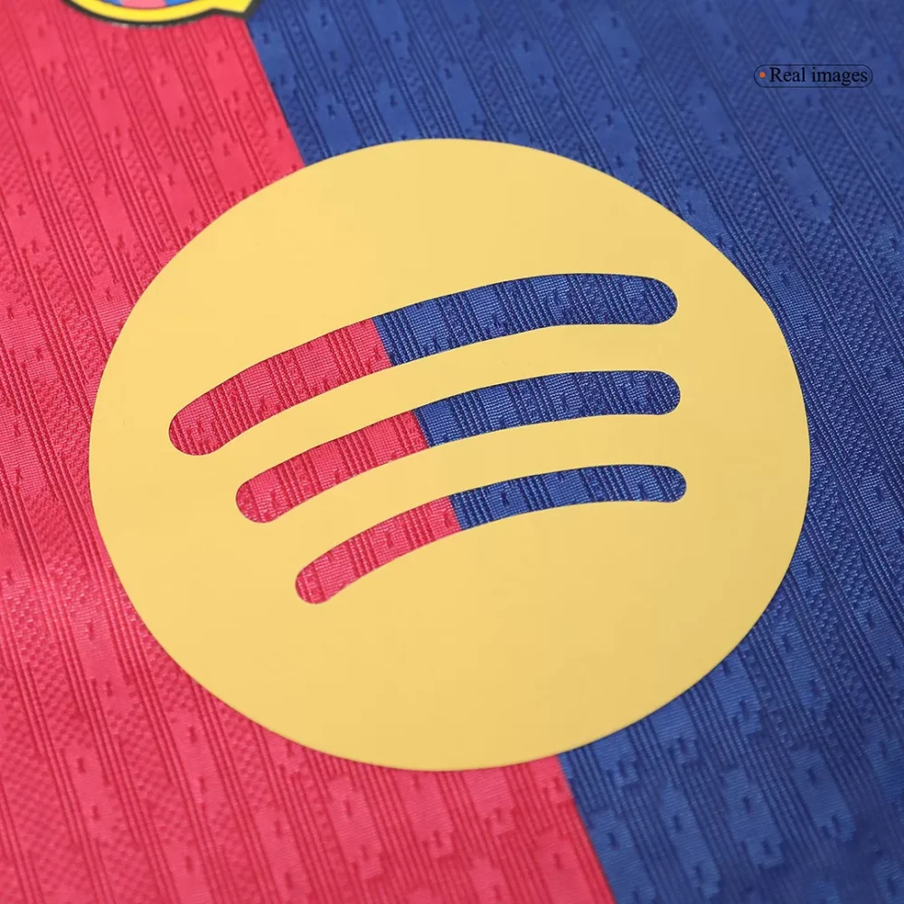 GAVI #6 Barcelona Home Authentic Soccer Jersey - Spotify Logo Without Text - Image 5