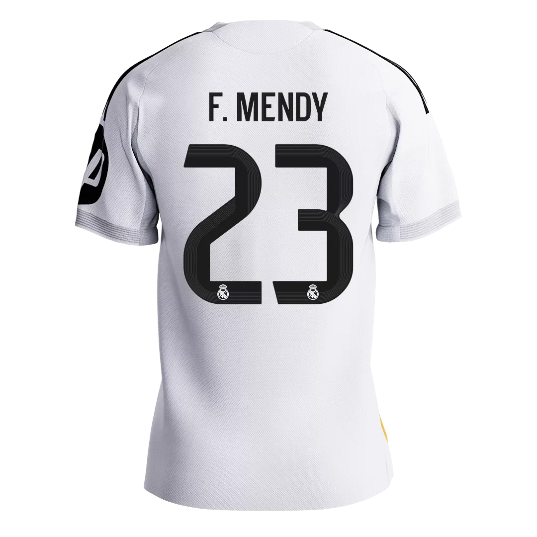 F.MENDY #23 Real Madrid Home Authentic Soccer Jersey 2025/26 - Image 2