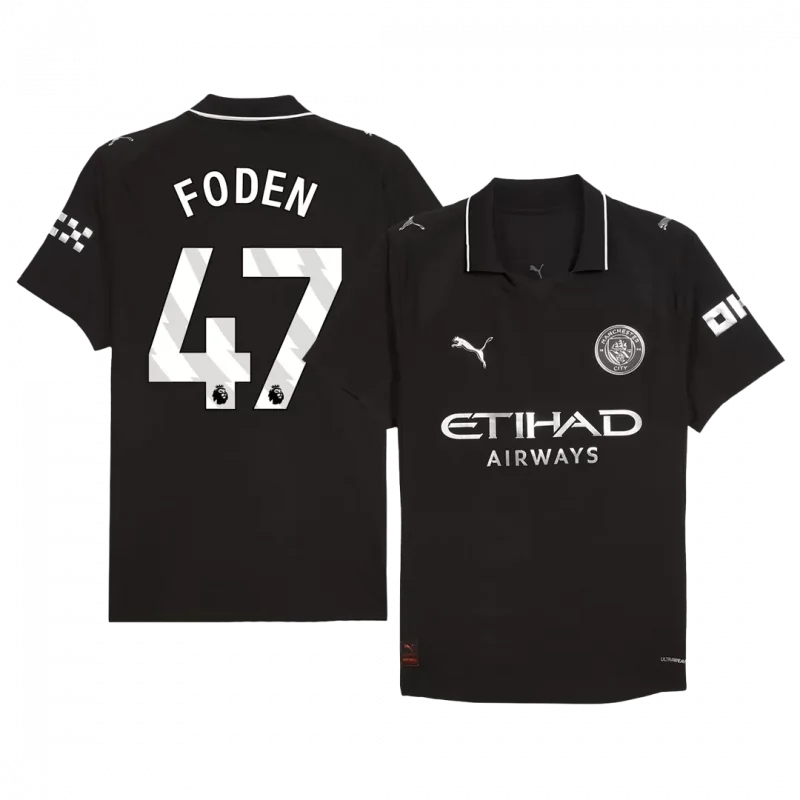 FODEN #47 Manchester City Away Authentic Soccer Jersey 2025/26
