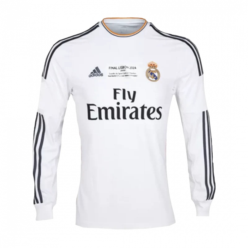 Vintage Soccer Jersey Real Madrid Home Long Sleeve 2013/14 - UCL Final