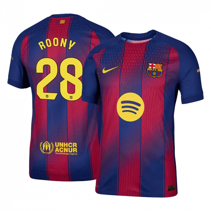 ROONY #28 Barcelona Home Player Version Jersey 2025/26