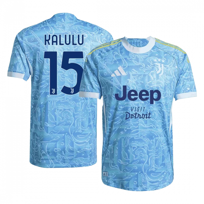 KALULU #15 Juventus Away Authentic Soccer Jersey 2025/26