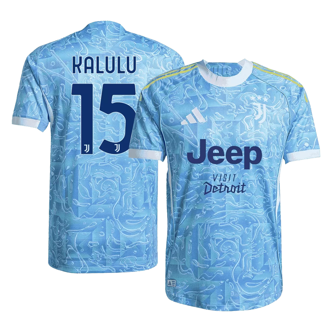 KALULU #15 Juventus Away Authentic Soccer Jersey 2025/26