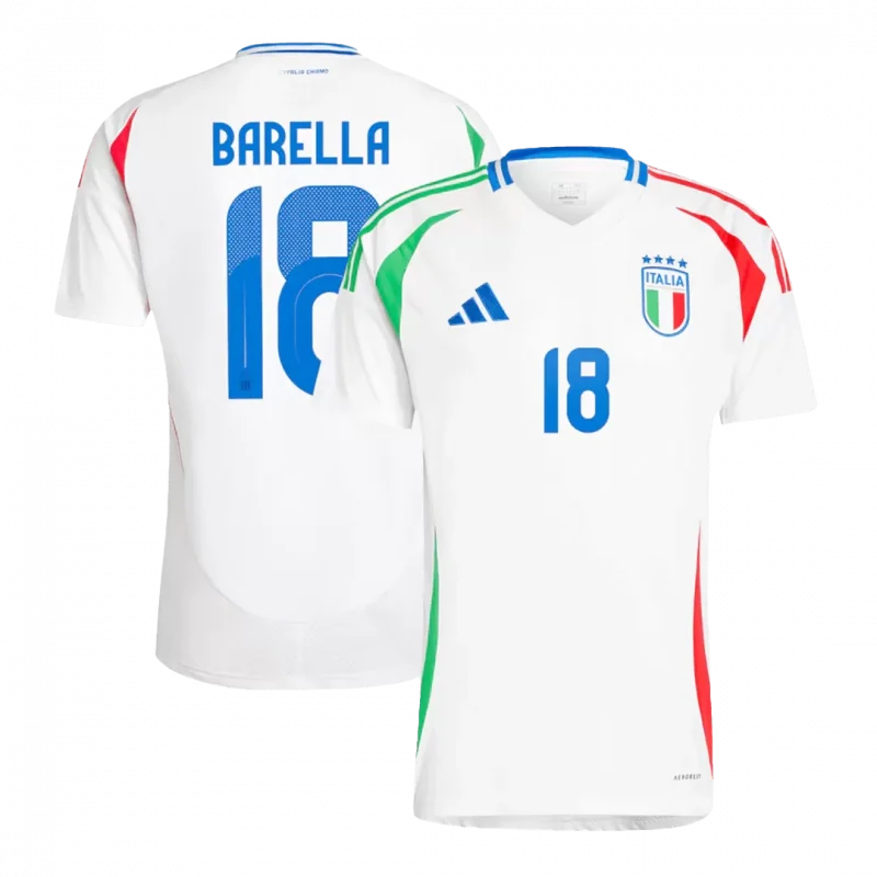 BARELLA #18 Italy Away Soccer Jersey EURO